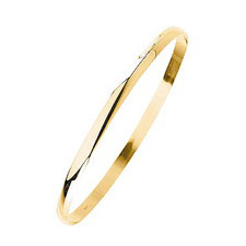 Polished gold bangle bracelet